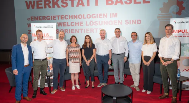 Werkstatt Basel 2025 Gruppenbild mit allen Referentinnen und Referenten der Werkstatt Basel zu neuen Energietechnologien