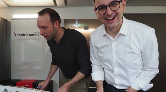 Luca Urgese beim Töggelen.