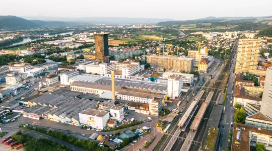 Luftaufnahme Bredella Areal Pratteln 