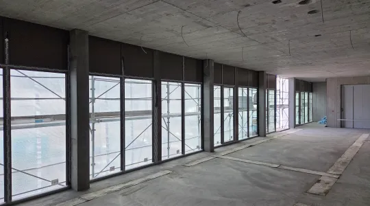 Rohbau: Blick in die Innenräume