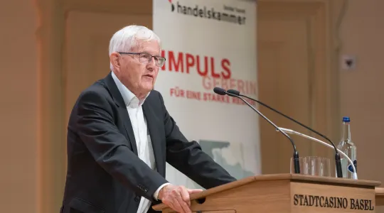 Der frühere Bundesrat Kaspar Villiger bei seiner Rede