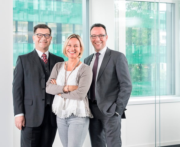 Patrick Zaugg, Nicole Denzler und Andreas Meier von der Handelskammer beider Basel
